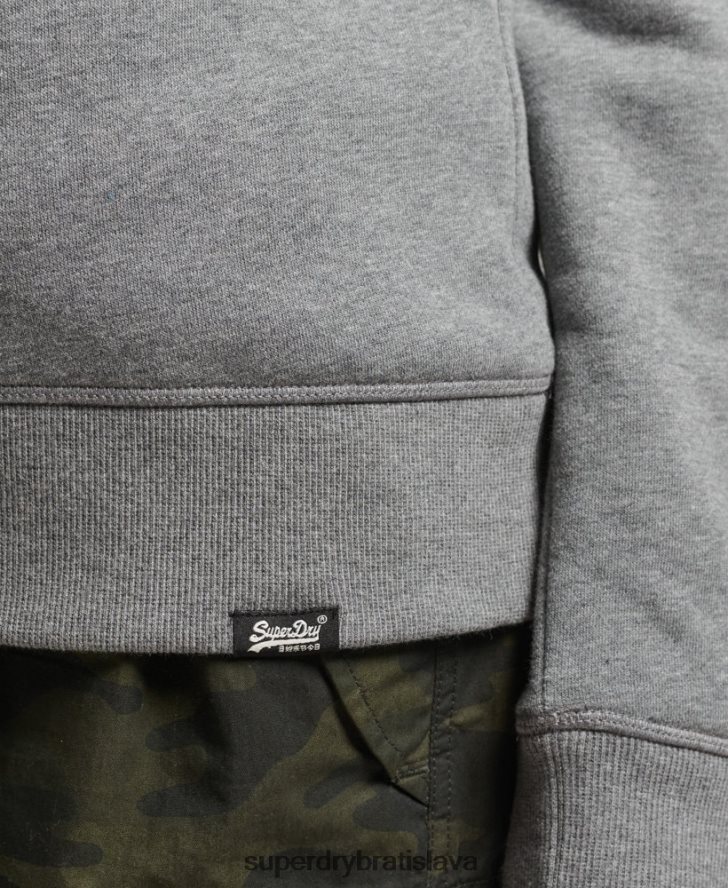 Superdry ženy mikina s esenciálnym logom z organickej bavlny 6B4ZTR6113 oblečenie sivá