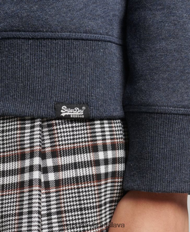 Superdry ženy mikina s esenciálnym logom z organickej bavlny 6B4ZTR6114 oblečenie námorníctvo