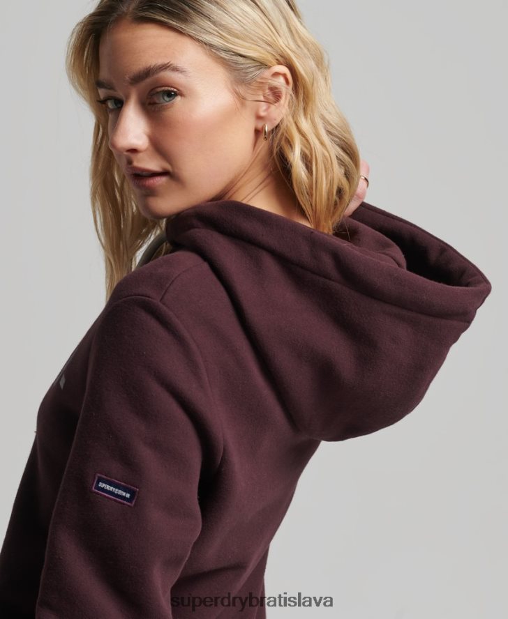 Superdry ženy mikina s jadrom s logom 6B4ZTR3474 oblečenie červená