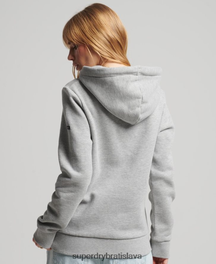 Superdry ženy mikina s kapucňou 6B4ZTR5761 oblečenie sivá