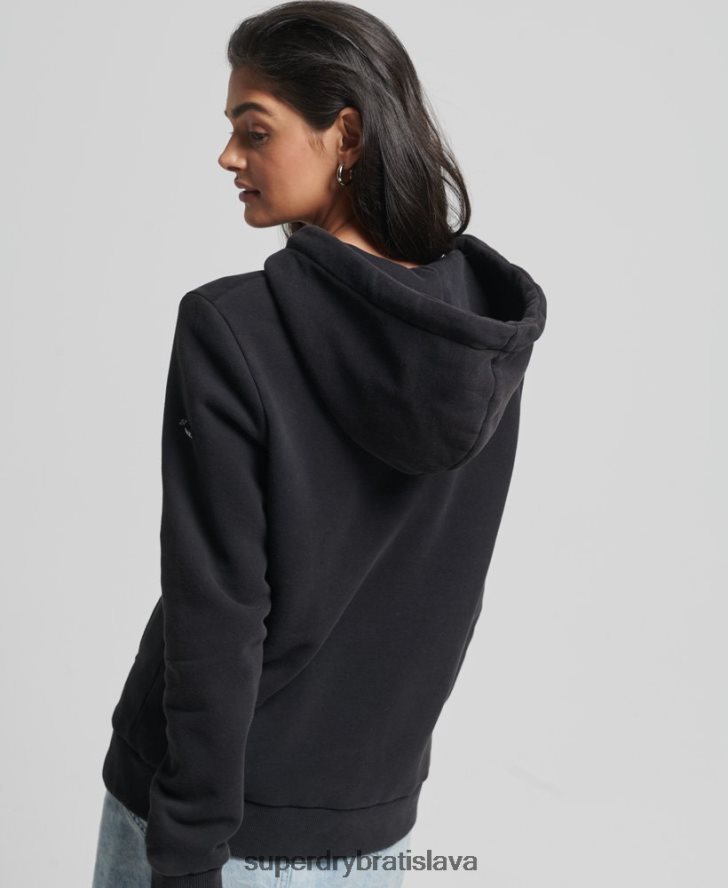 Superdry ženy mikina s kapucňou 6B4ZTR5985 oblečenie čierna