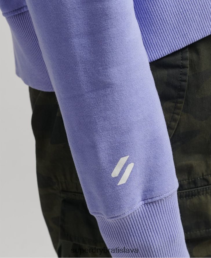 Superdry ženy mikina s kapucňou code core sport crop box 6B4ZTR6071 oblečenie Fialová