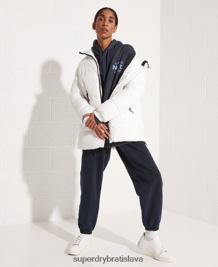 Superdry ženy mikina s kapucňou na univerzitnú grafiku 6B4ZTR5977 oblečenie Modrá