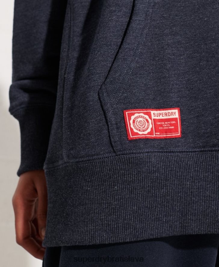 Superdry ženy mikina s kapucňou na univerzitnú grafiku 6B4ZTR5977 oblečenie Modrá