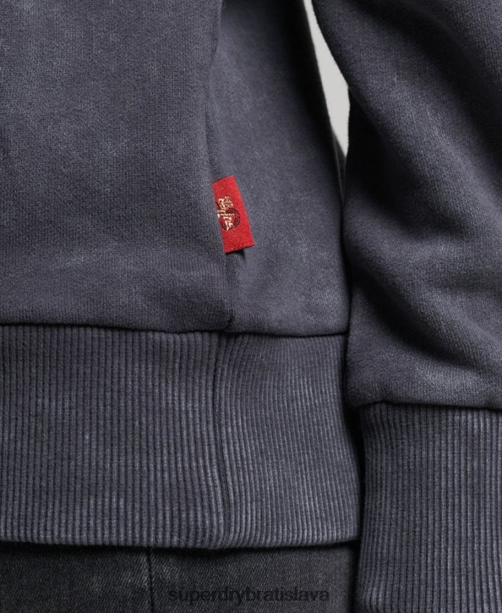 Superdry ženy mikina s kapucňou pre vintage merch store 6B4ZTR3367 oblečenie čierna
