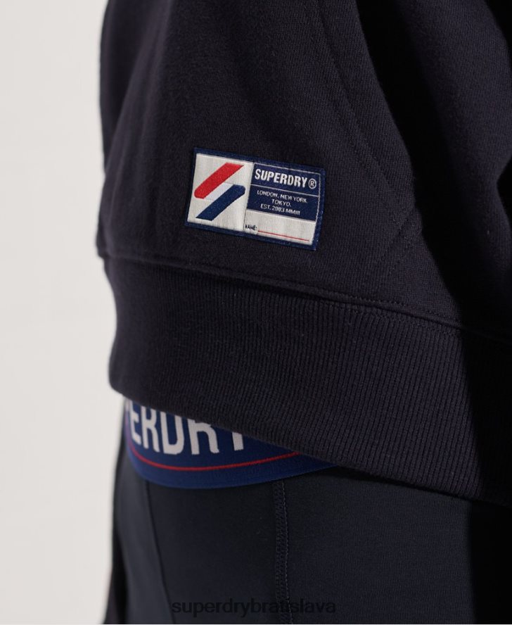 Superdry ženy mikina s kapucňou s grafickým kódom 6B4ZTR3489 oblečenie námorníctvo