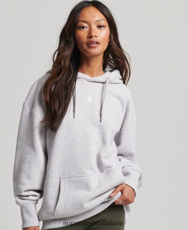 Superdry ženy mikina s kapucňou s grafikou scenára 6B4ZTR5801 oblečenie sivá