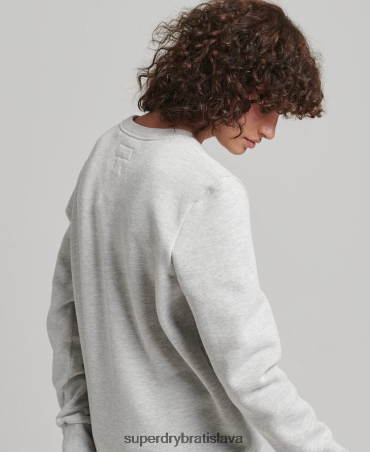 Superdry ženy mikina s logom trade tab 6B4ZTR6028 oblečenie svetlo šedá