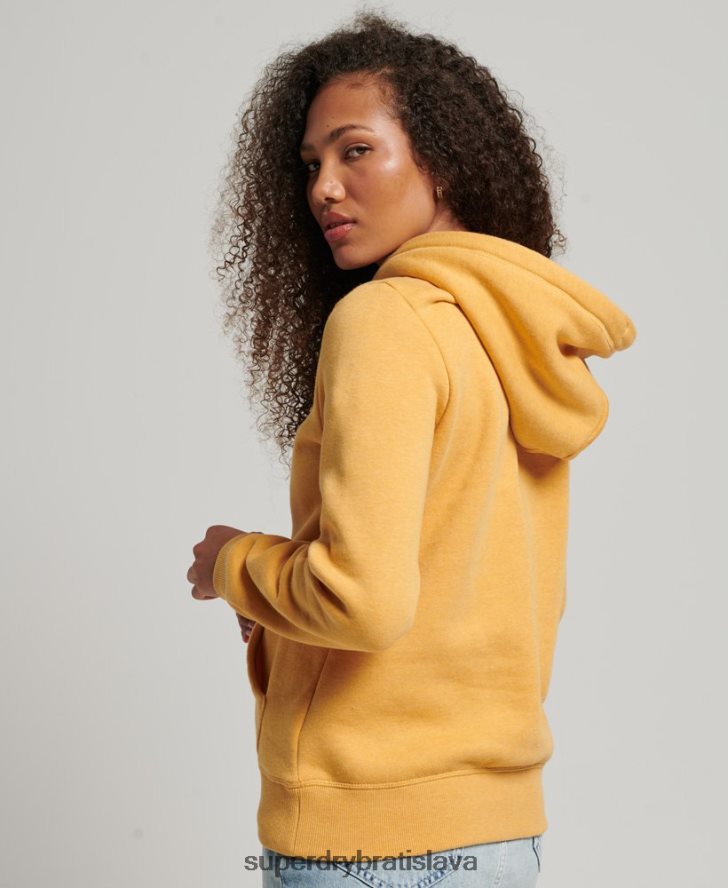 Superdry ženy mikina s vyšívaným vintage logom 6B4ZTR3344 oblečenie žltá