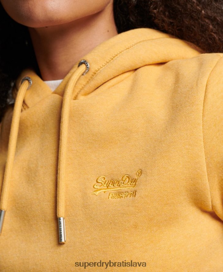 Superdry ženy mikina s vyšívaným vintage logom 6B4ZTR3344 oblečenie žltá