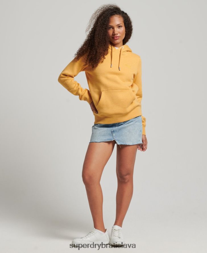 Superdry ženy mikina s vyšívaným vintage logom 6B4ZTR3344 oblečenie žltá