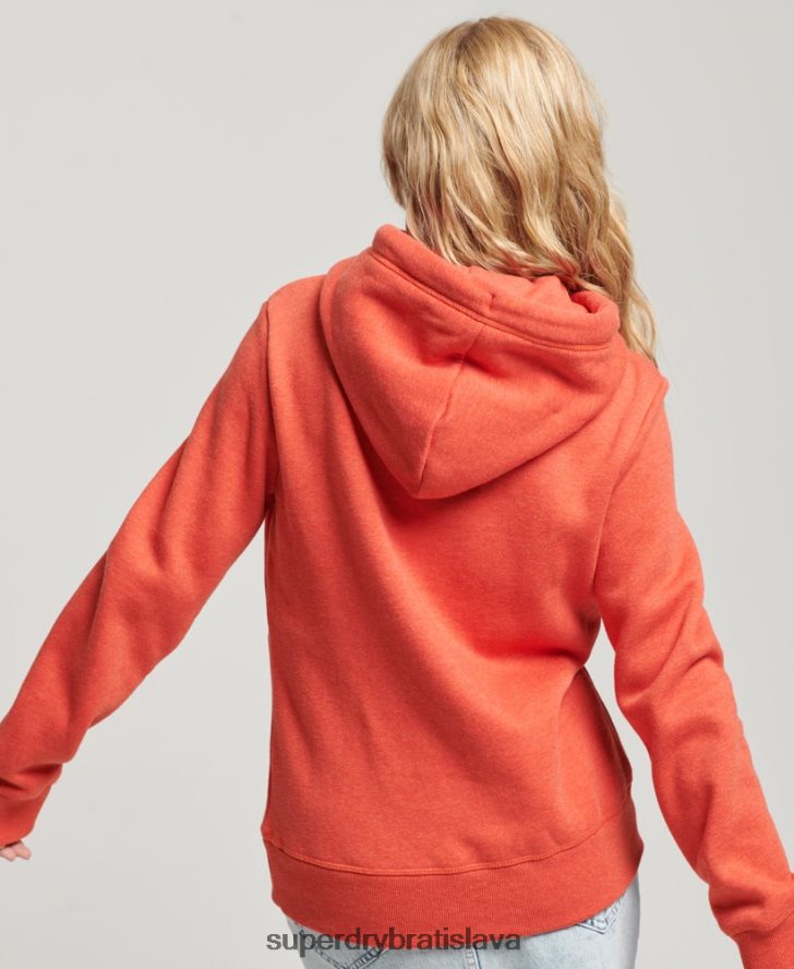 Superdry ženy mikina s vyšívaným vintage logom 6B4ZTR3371 oblečenie oranžová