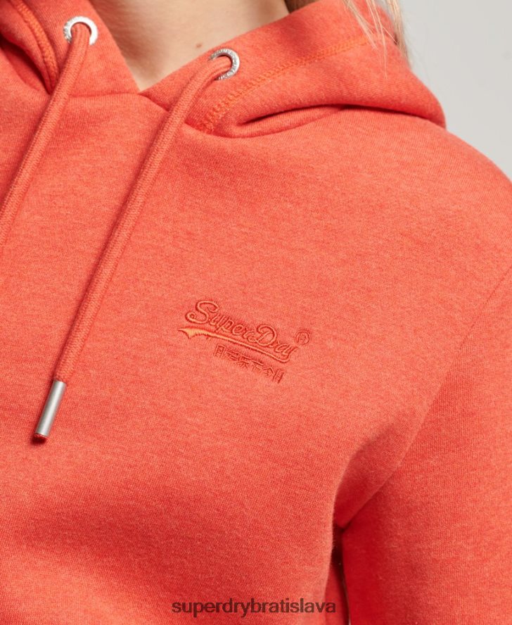 Superdry ženy mikina s vyšívaným vintage logom 6B4ZTR3371 oblečenie oranžová