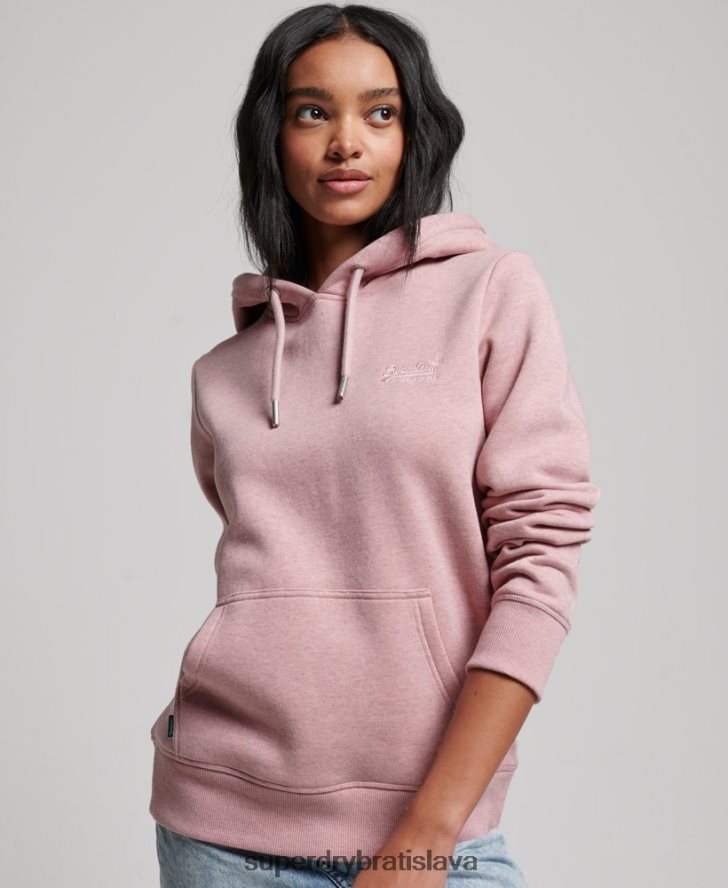 Superdry ženy mikina s vyšívaným vintage logom 6B4ZTR3391 oblečenie Ružová