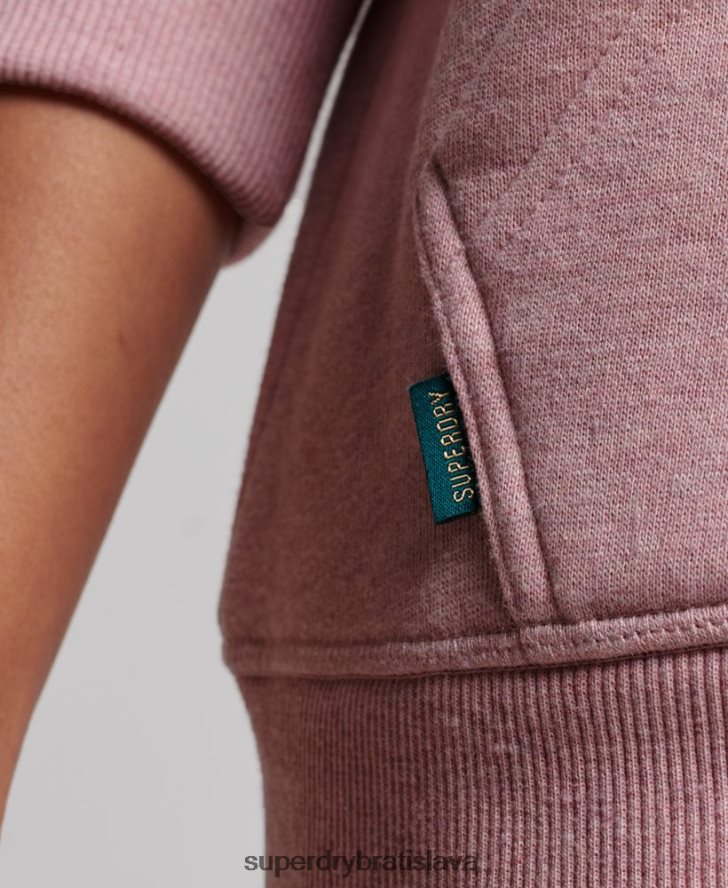 Superdry ženy mikina s vyšívaným vintage logom 6B4ZTR3391 oblečenie Ružová