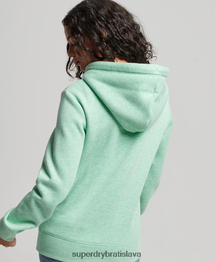 Superdry ženy mikina s vyšívaným vintage logom 6B4ZTR3413 oblečenie zelená