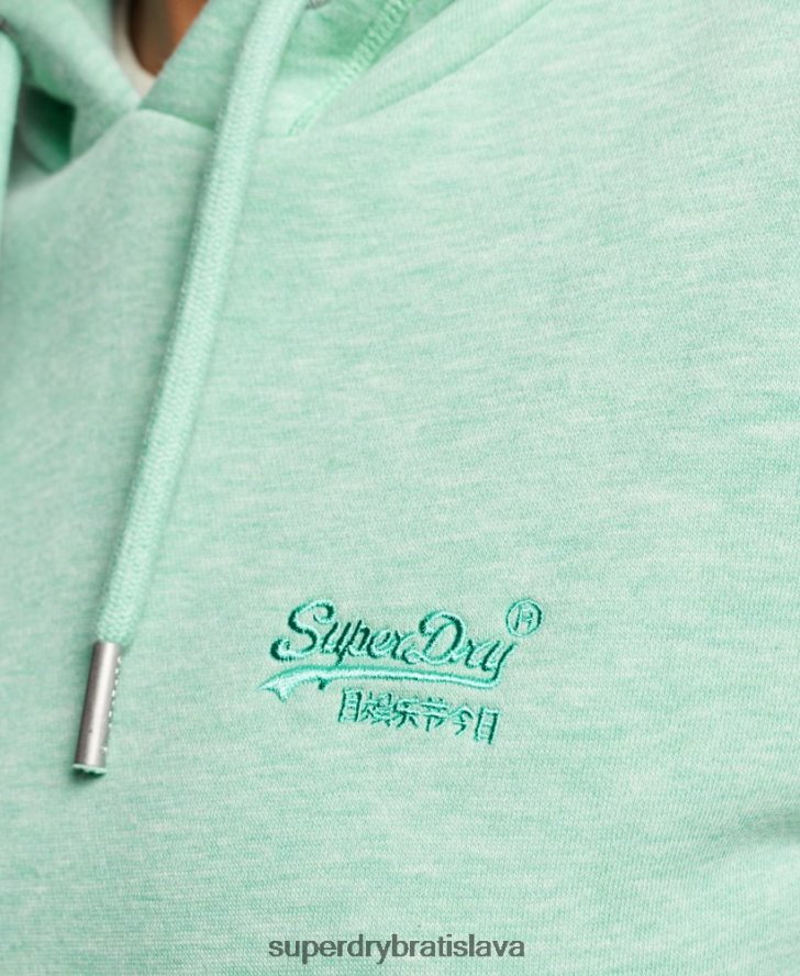 Superdry ženy mikina s vyšívaným vintage logom 6B4ZTR3413 oblečenie zelená