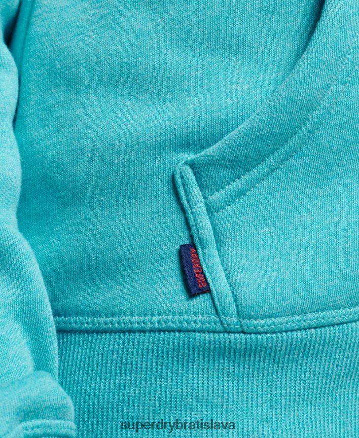 Superdry ženy mikina s vyšívaným vintage logom 6B4ZTR3437 oblečenie svetlo modrá