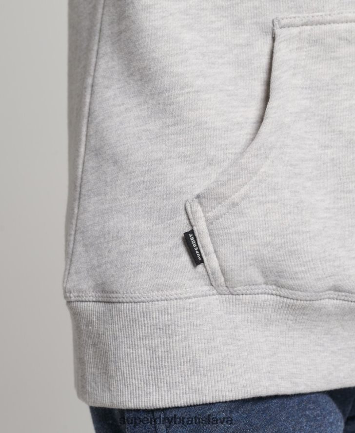Superdry ženy mikina s vyšívaným vintage logom z organickej bavlny 6B4ZTR3336 oblečenie svetlo šedá