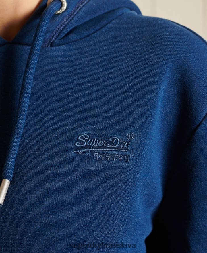 Superdry ženy mikina voľného strihu s vyšívaným vintage logom 6B4ZTR6061 oblečenie tyrkysová