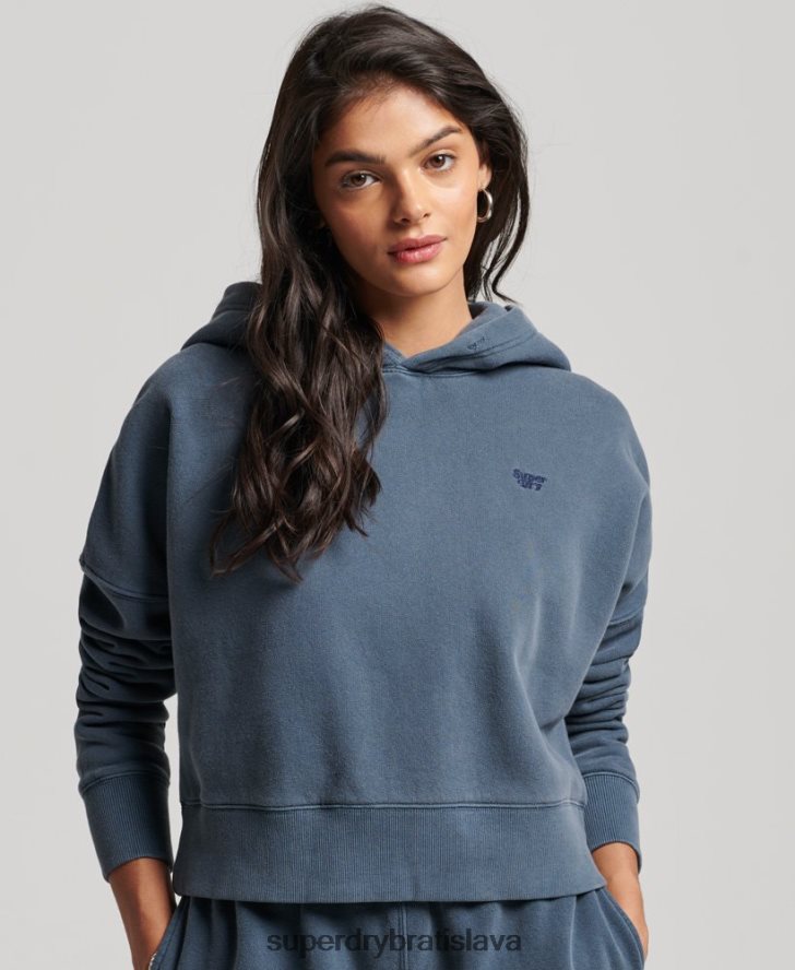 Superdry ženy mikinu s kapucňou prať 6B4ZTR3311 oblečenie námorníctvo