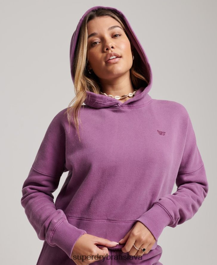 Superdry ženy mikinu s kapucňou prať 6B4ZTR3318 oblečenie Fialová
