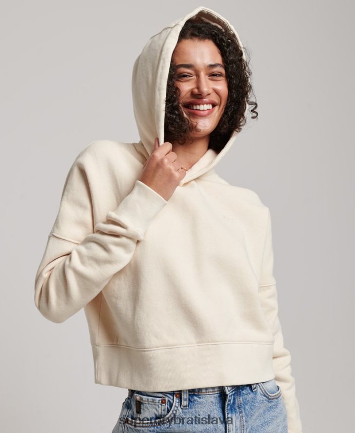 Superdry ženy mikinu s kapucňou prať 6B4ZTR3352 oblečenie krém
