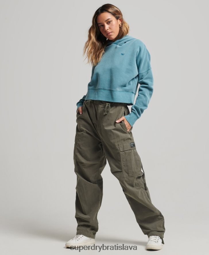 Superdry ženy mikinu s kapucňou prať 6B4ZTR3407 oblečenie tyrkysová