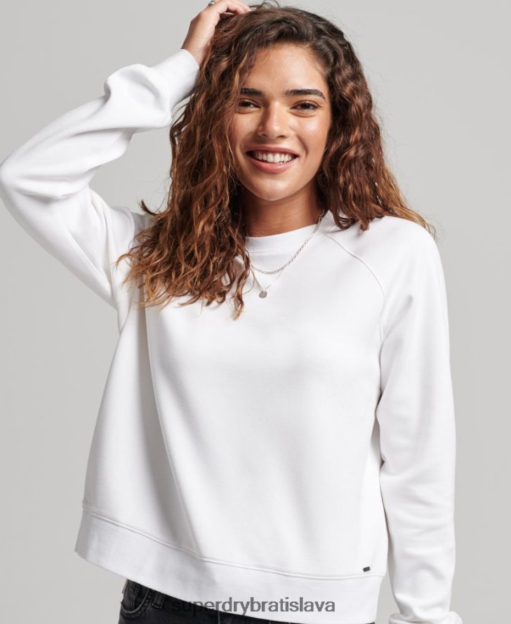 Superdry ženy modálna crew mikina 6B4ZTR5915 oblečenie biely