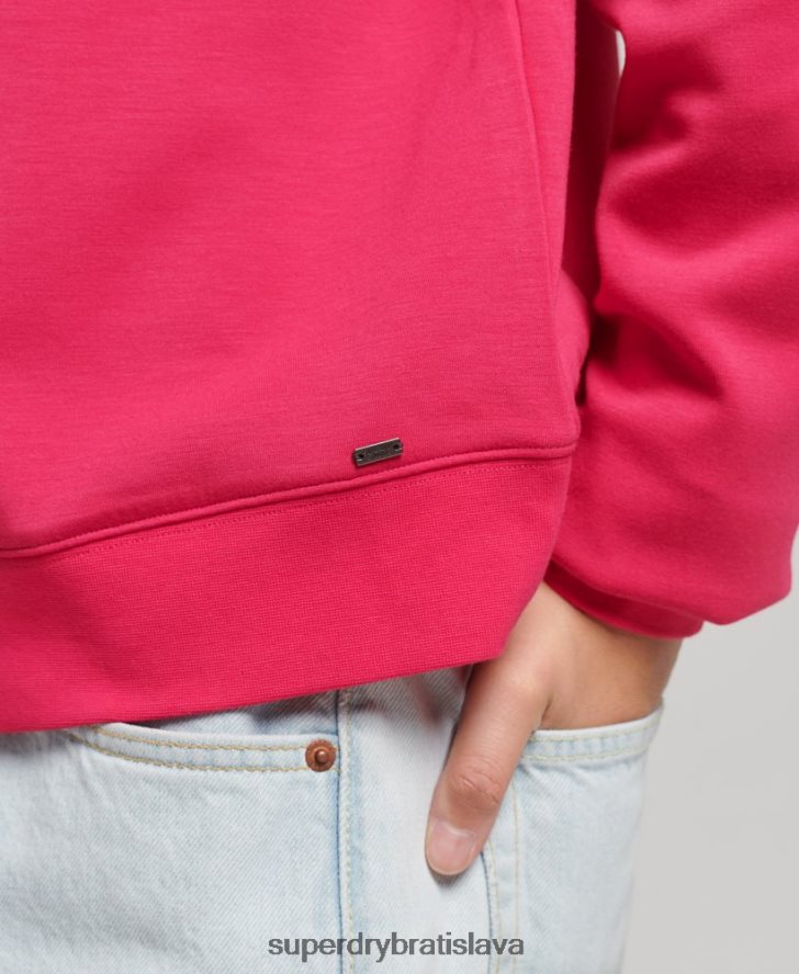 Superdry ženy modálna crew mikina 6B4ZTR5947 oblečenie Ružová