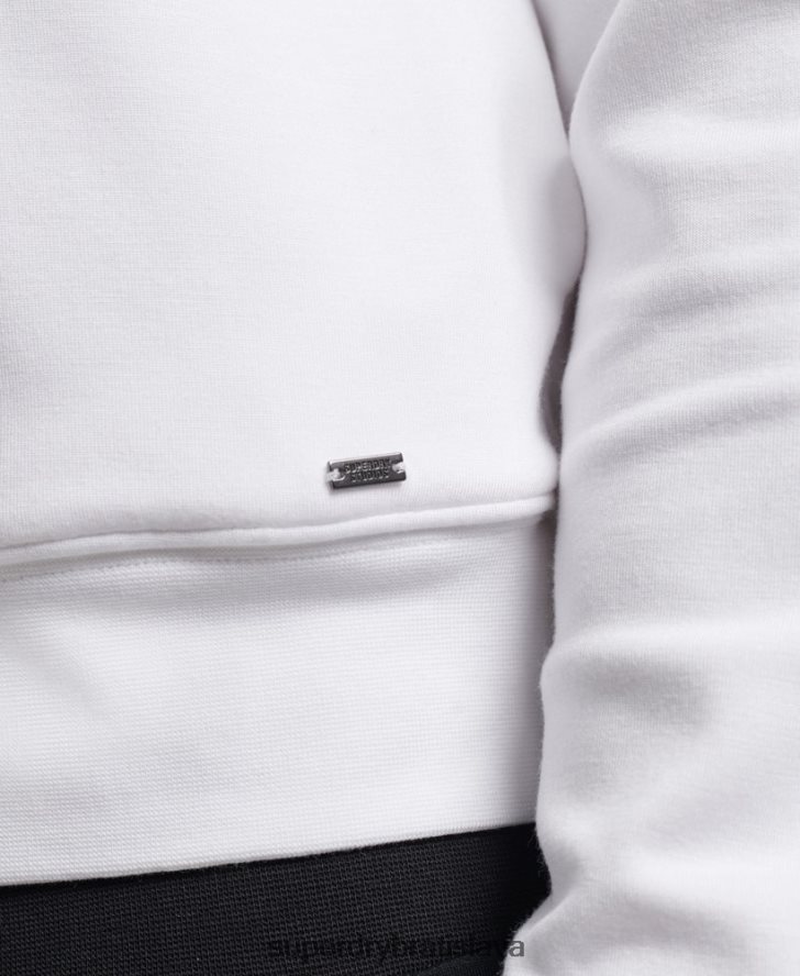 Superdry ženy modalová mäkká mikina s kapucňou 6B4ZTR5853 oblečenie biely