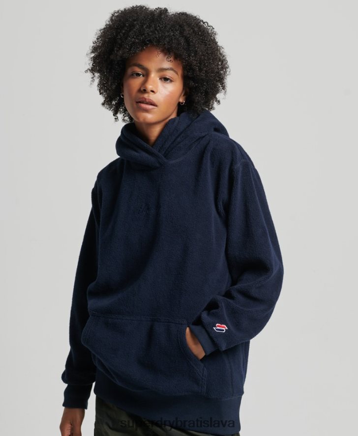 Superdry ženy nadrozmerná mikina s grafickým fleecom 6B4ZTR5920 oblečenie námorníctvo