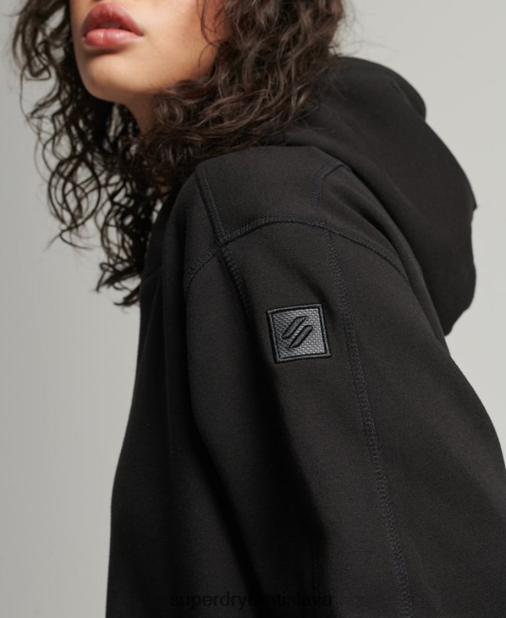 Superdry ženy nadrozmerná mikina s kapucňou code tech 6B4ZTR5789 oblečenie čierna