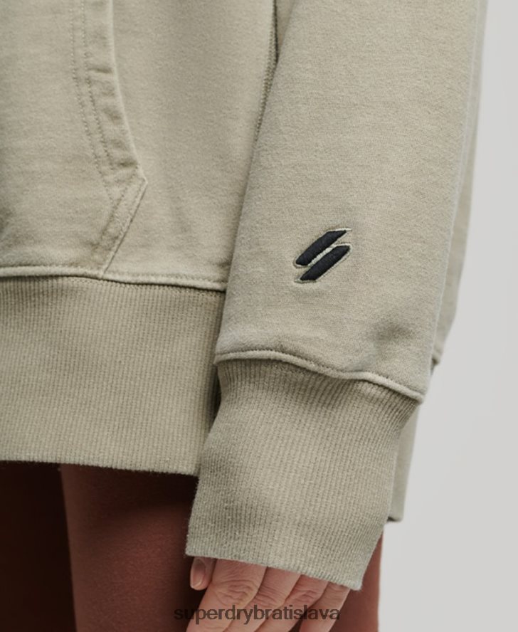 Superdry ženy nadrozmerná mikina s kapucňou s logom na odevy 6B4ZTR3433 oblečenie kaki