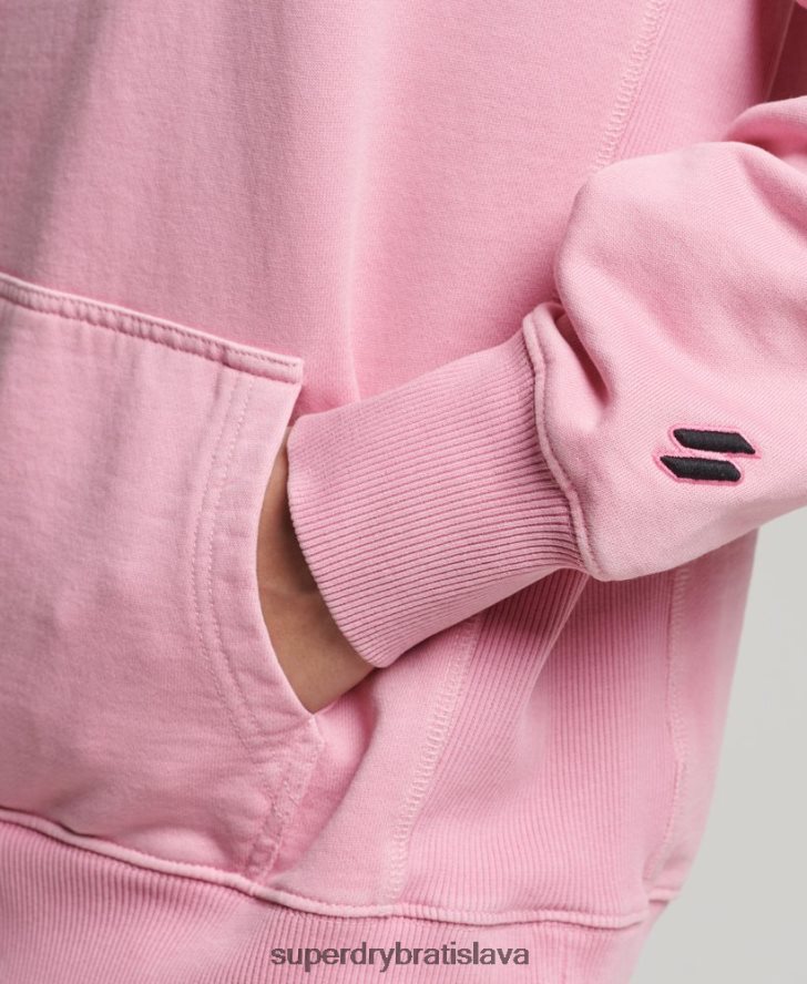 Superdry ženy nadrozmerná mikina s kapucňou s logom na odevy 6B4ZTR3450 oblečenie Ružová