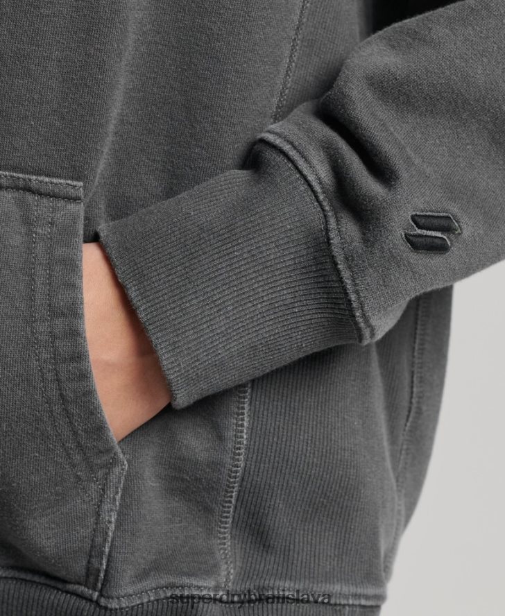 Superdry ženy nadrozmerná mikina s kapucňou s logom na odevy 6B4ZTR5950 oblečenie čierna