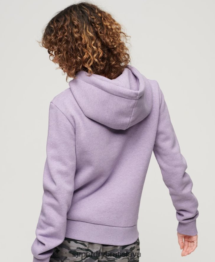 Superdry ženy neónová mikina s vintage logom 6B4ZTR3282 oblečenie Fialová