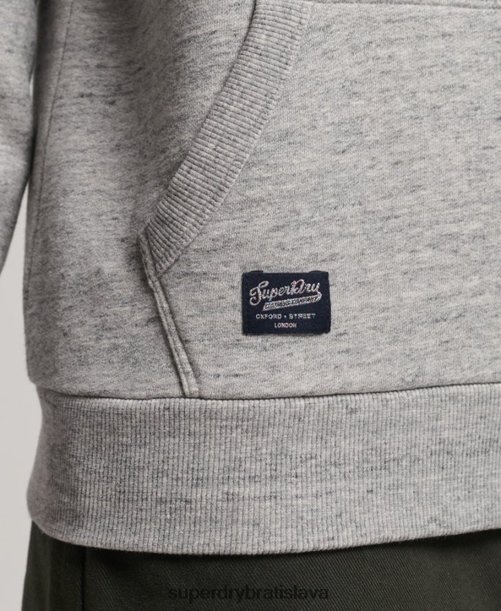 Superdry ženy neónová mikina s vintage logom 6B4ZTR3417 oblečenie sivá