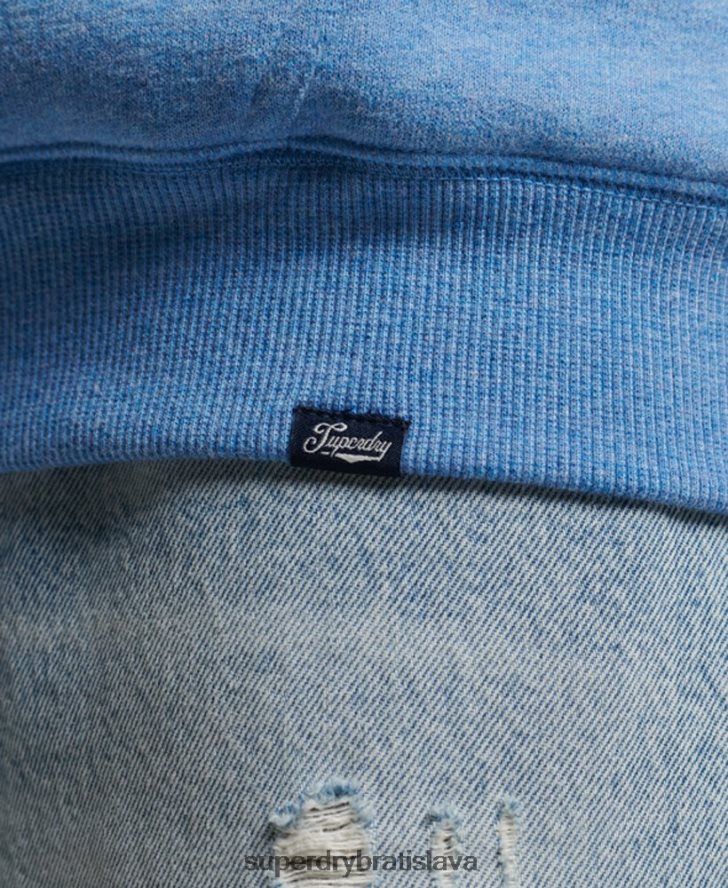 Superdry ženy nevyhnutná mikina na zips s podšívkou Borg 6B4ZTR5750 oblečenie Modrá