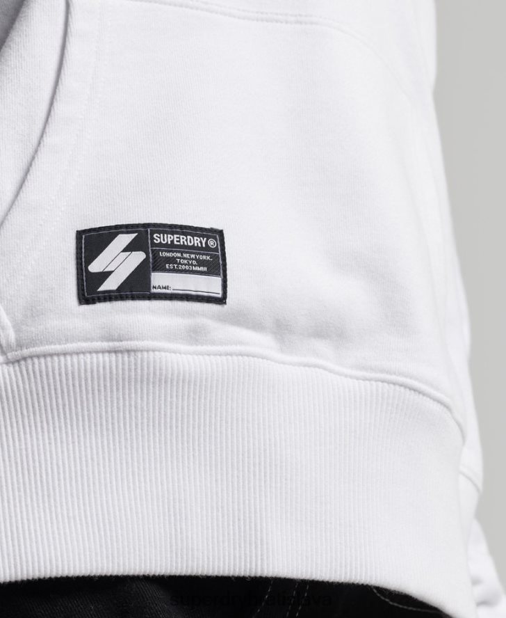 Superdry ženy nezávislá mikina s kapucňou z fólie s logom 6B4ZTR5844 oblečenie biely