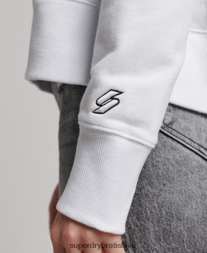 Superdry ženy nezávislá mikina s kapucňou z fólie s logom 6B4ZTR5894 oblečenie biely
