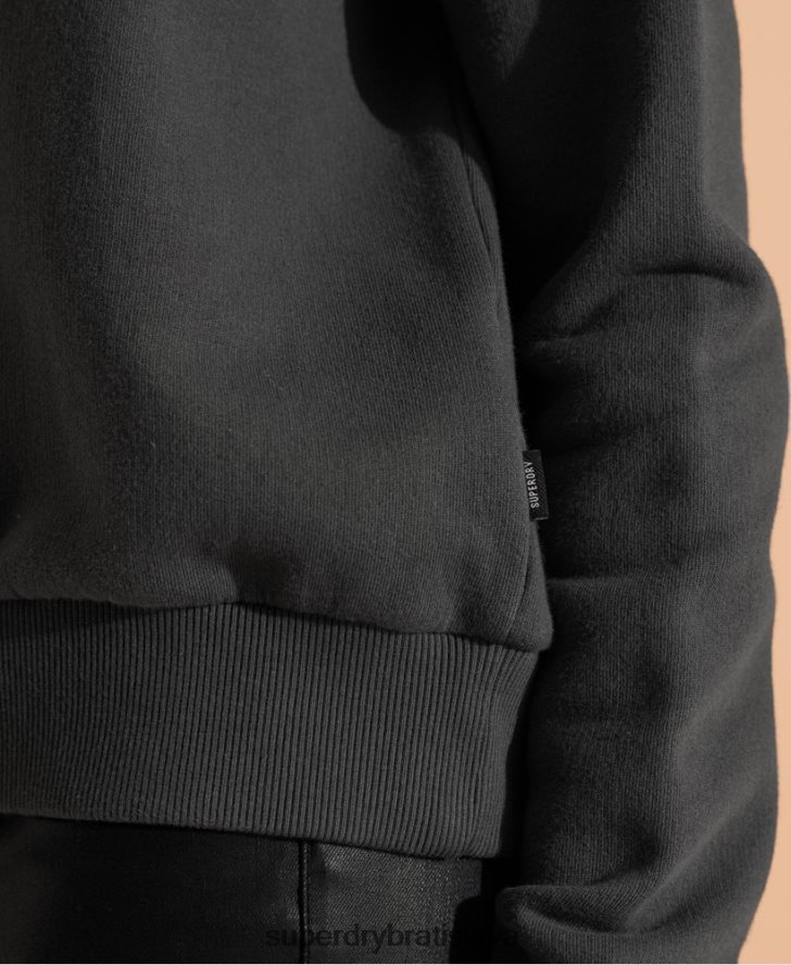 Superdry ženy nyc krát skrátená mikina s kapucňou 6B4ZTR6136 oblečenie sivá