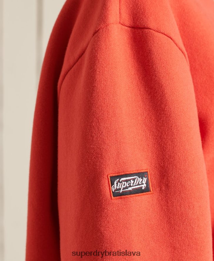 Superdry ženy oversized cross lines crew mikina 6B4ZTR5928 oblečenie červená