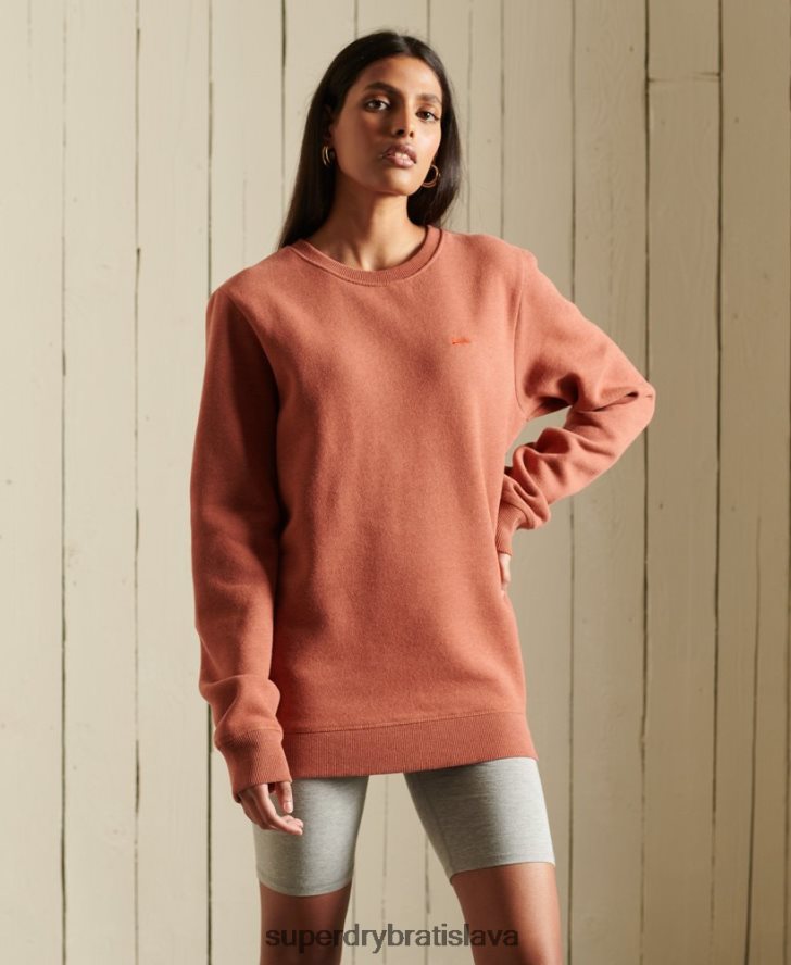 Superdry ženy oversized mikina s vintage logom z organickej bavlny 6B4ZTR6033 oblečenie hnedá