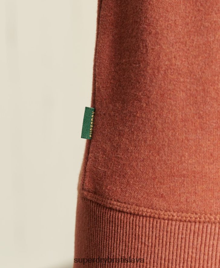 Superdry ženy oversized mikina s vintage logom z organickej bavlny 6B4ZTR6033 oblečenie hnedá
