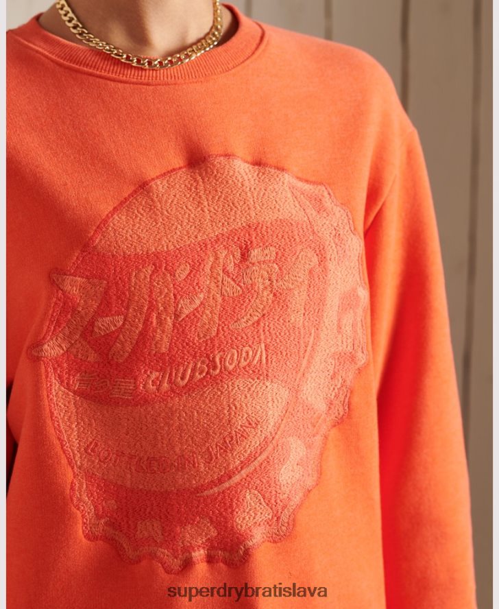 Superdry ženy oversized workwear crew mikina 6B4ZTR6171 oblečenie oranžová
