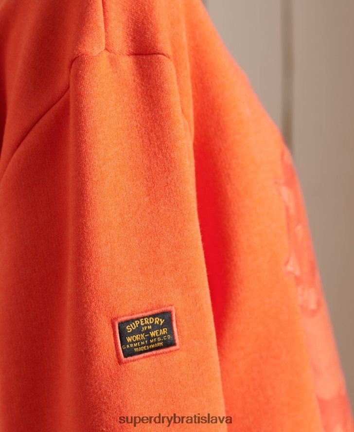 Superdry ženy oversized workwear crew mikina 6B4ZTR6171 oblečenie oranžová
