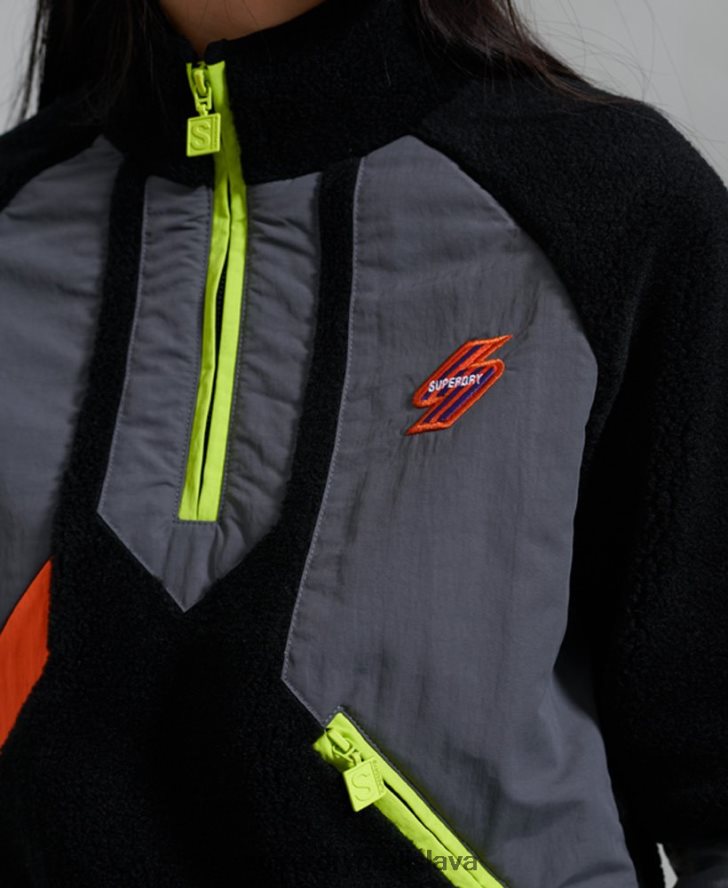 Superdry ženy športová mikina energy funnel 6B4ZTR6150 oblečenie čierna