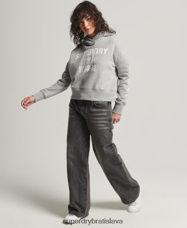 Superdry ženy športová mikina s kapucňou 6B4ZTR5898 oblečenie sivá