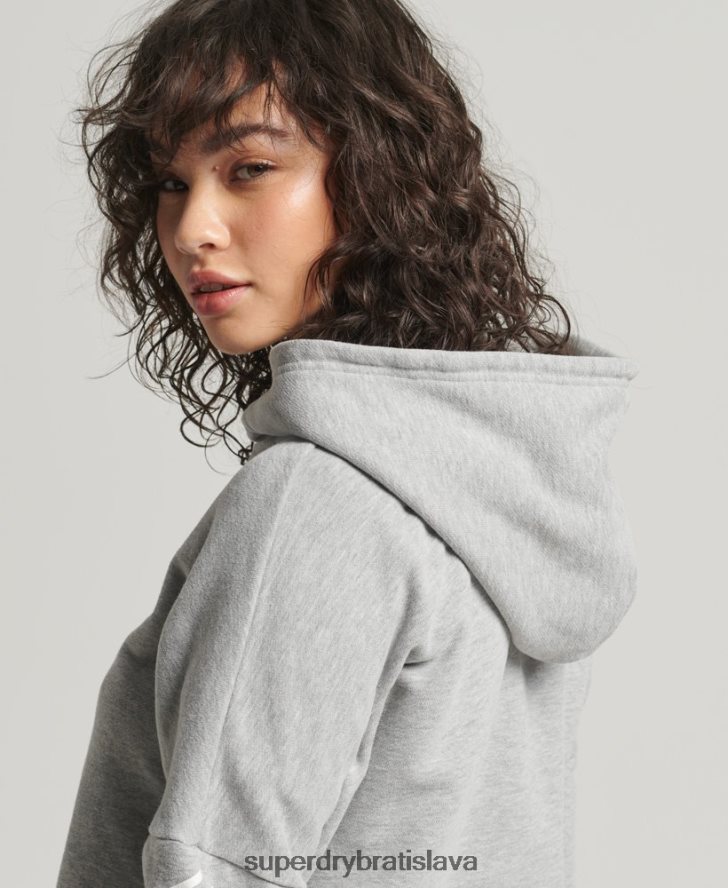 Superdry ženy športová mikina s kapucňou 6B4ZTR5898 oblečenie sivá